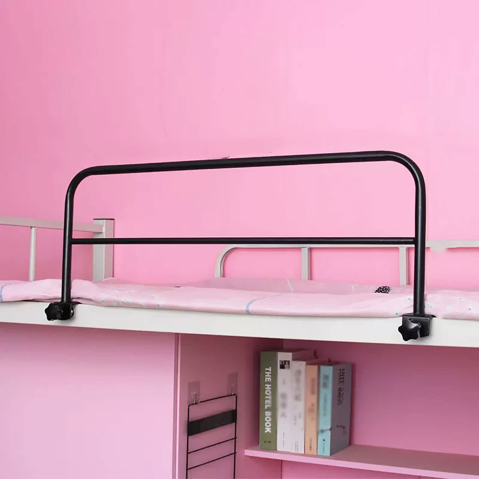 MOUSKE Adjustable Bed Rail for Elderly Adults & Disabled - Clip-On Medical Safety Bedside Guardrail - Fall Prevention Grab Bar for Seniors, Pregnant Women & Students - Dormitory & Home Care Assist Rail (Ideal for Hospital Beds, Home Care & Assisted Living Facilities)