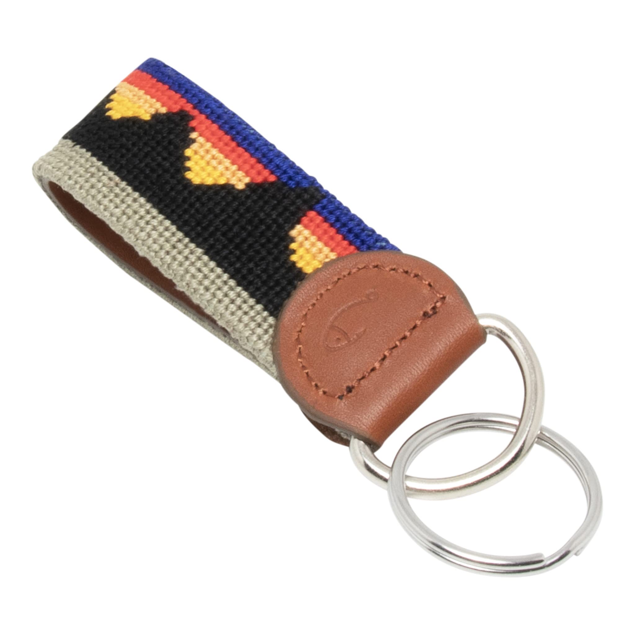 Premium Hand-Stitched Leather Key Fob - Durable & Stylish Keychain for Car Keys, House Keys & Office Keys | Perfect Gift for Men & Women | Everyday Carry Essentials