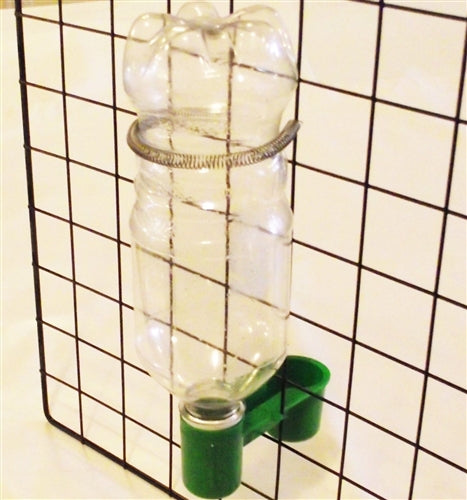 12 Pack Green Soda Pop Water Bottle Bird Drinker Cup & Spring - Perfect for Pet Birds, Small Animals & Garden Decor - Durable, Eco-Friendly Drinking Solution for Cages, Aviaries & Outdoor Use
