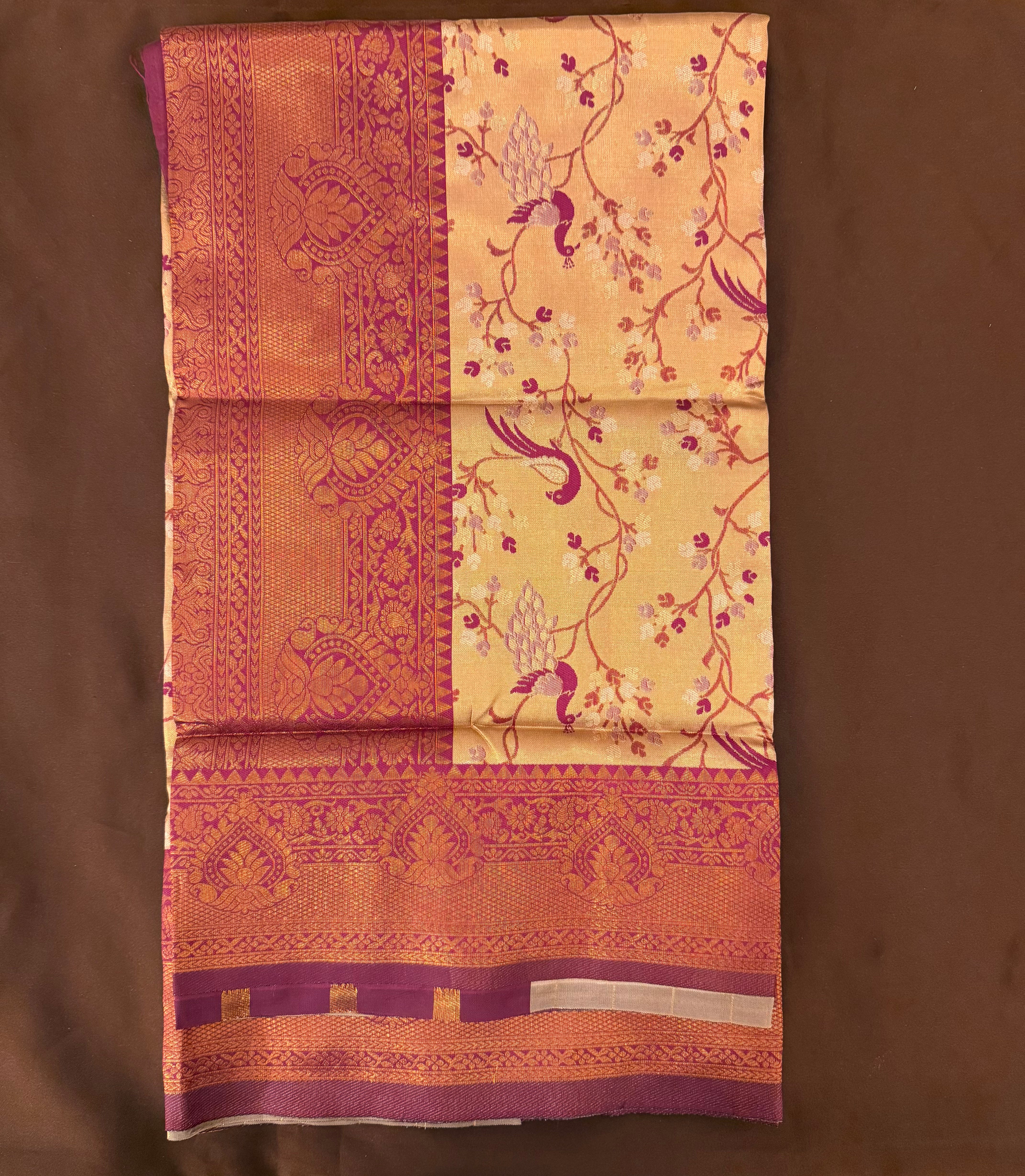 Elegant Peach Color Art Silk Saree with Contrast Border for Women - Perfect for Weddings, Parties & Festive Occasions