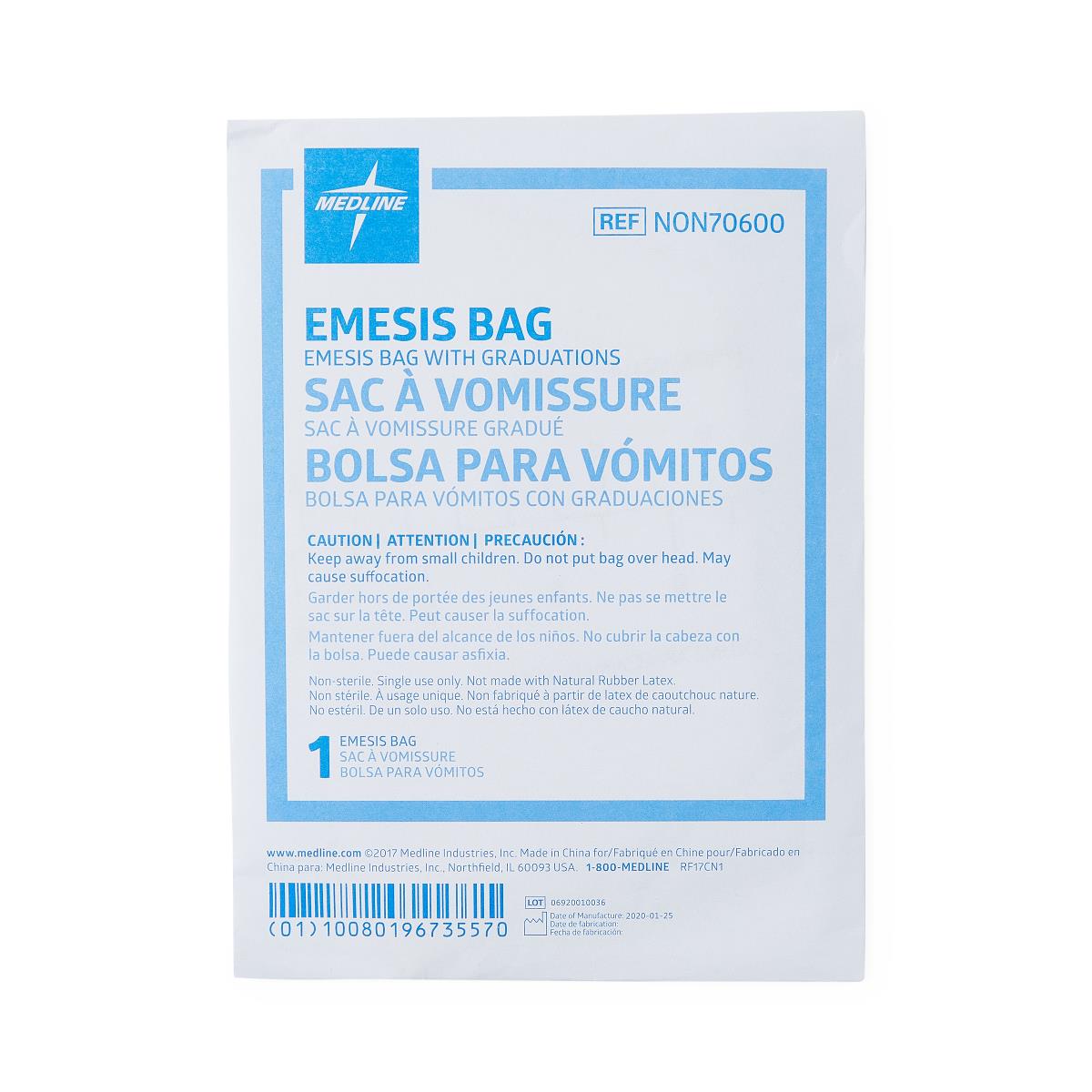 Disposable Vomit Bags with Paper Funnel & Measurement Markings - 500 Count Case - Ideal for Hospitals, Airplanes, Cars & Motion Sickness Relief