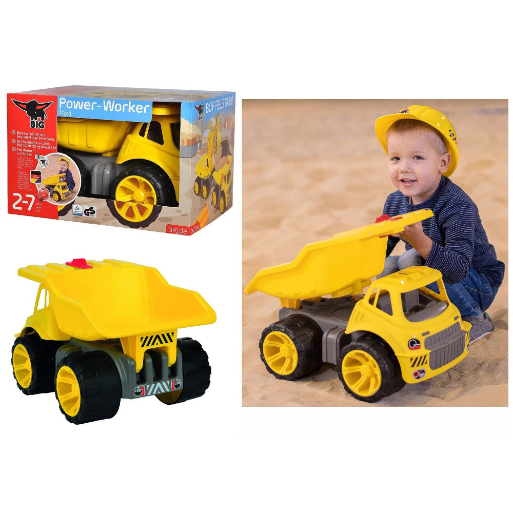 BIG Power Worker Maxi Truck Ride-On - Durable Kids Construction Toy for Outdoor Play & Pretend Construction Fun