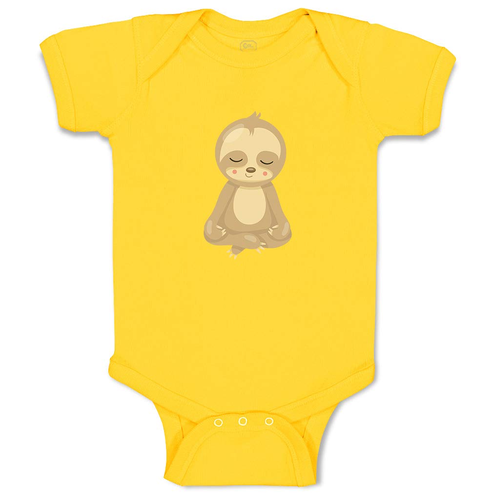 Custom Personalized Baby Bodysuit - Sloth Yoga Funny Cotton Onesie for Boys & Girls - Perfect for Playtime, Photo Shoots & Everyday Wear