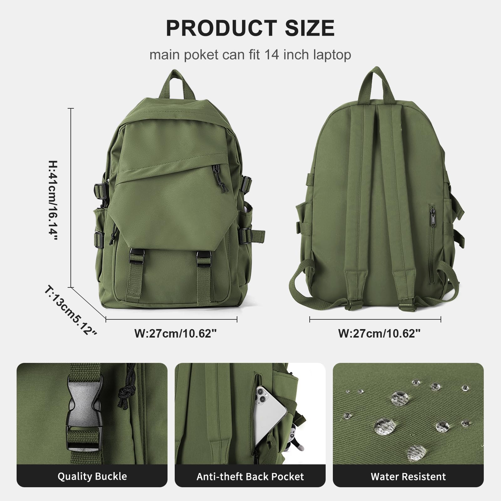 Lightweight Laptop Backpack for College, High School & Travel - Durable Water-Resistant Bookbag for Men & Women - Perfect for Commuting, Campus & Everyday Use