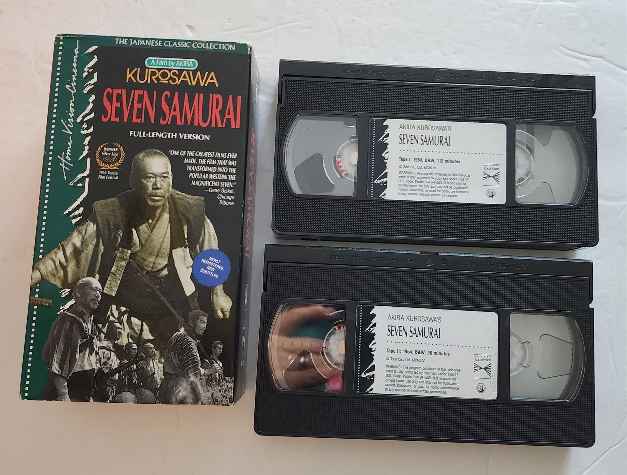 Seven Samurai Classic Japanese Samurai Film [VHS] - Perfect for Movie Collectors & Film Enthusiasts | Home Theater Entertainment & Vintage Cinema Experience