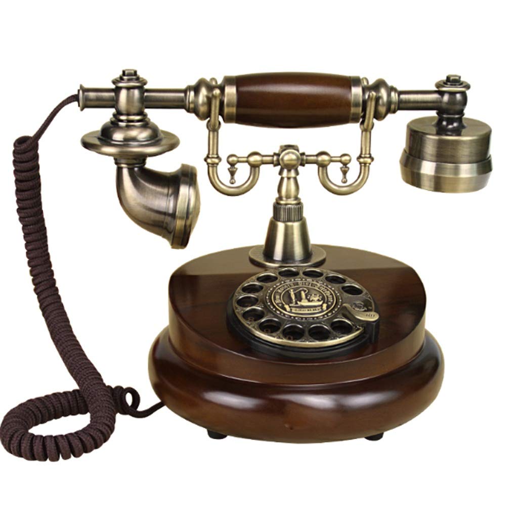 Vintage Retro Rotary Dial Desk Telephone - Classic Landline Phone with Caller ID & Time Display for Home, Office, Living Room Decor | Perfect Gift Idea for Collectors & Nostalgic Home Décor
