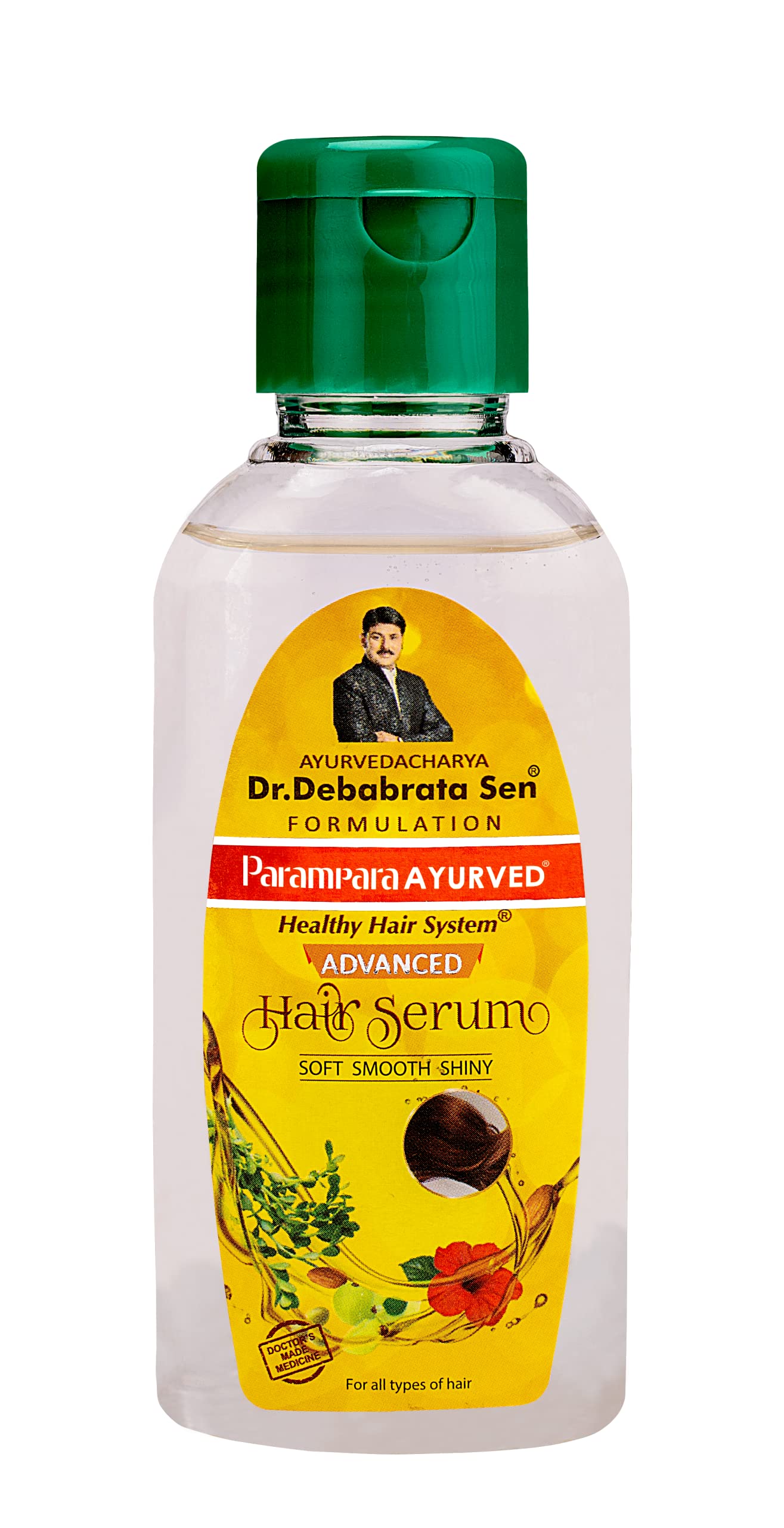 Parampara Ayurvedic Advanced Hair Serum with Hibiscus, Amla & Bhringaraj - Frizz Control for Smooth, Silky, Manageable Hair | Nourishing Lightweight Formula for Healthy Shiny Hair | 100ml Bottle | Perfect for Daily Hair Care & Styling