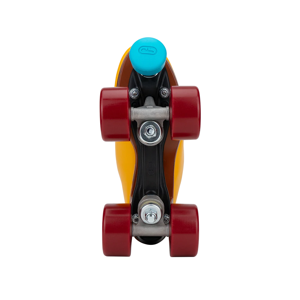 Riedell Crew Roller Skates - Turmeric Color - Women's & Men's Quad Roller Skates for Indoor & Outdoor Skating, Rink, Fitness & Retro Style