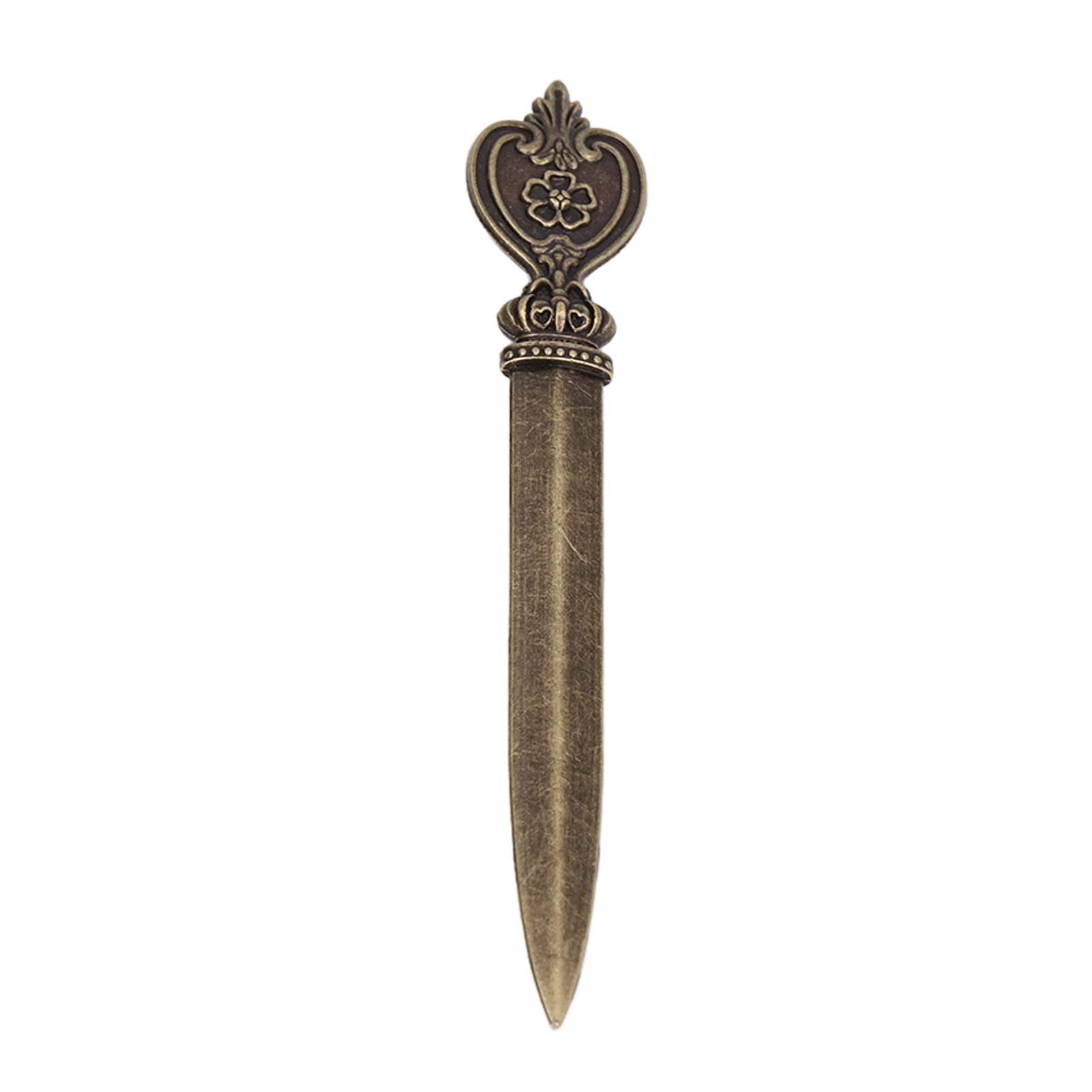 Vintage Metal Letter Opener - Premium Retro Envelope Slitter with Elegant Detailing, Lightweight Manual Mail Opener for Home & Office Use (Style 6) | Perfect for Opening Letters, Bills, and Invitations with Classic Charm