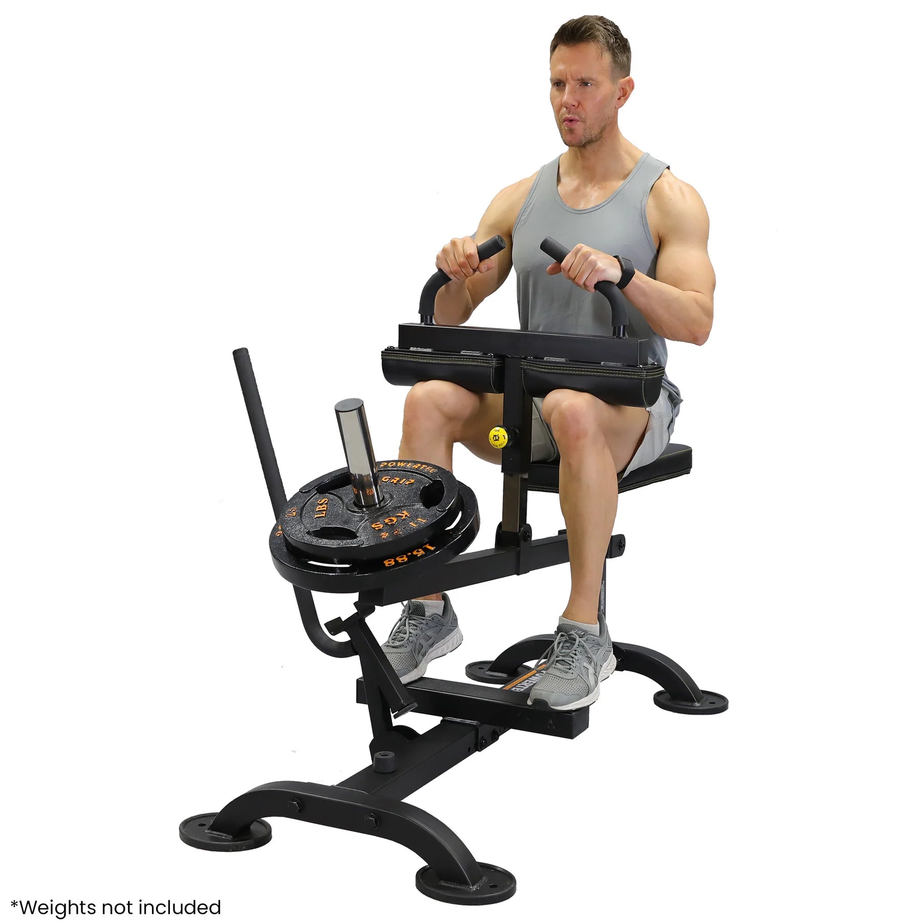 Powertec P SCR25 Seated Calf Raise Machine - Heavy Duty Home & Gym Strength Training Equipment for Leg & Calf Workouts - Perfect for Fitness Enthusiasts & Bodybuilders