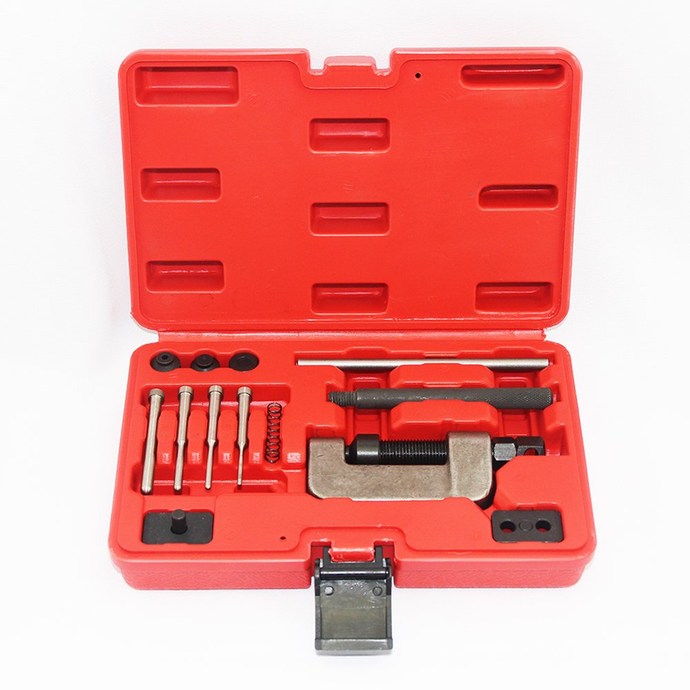 UTOOL Motorcycle Drive Chain Breaker Riveter Cutter Tool Kit - Professional Chain Cutting & Riveting Set for Motorcycle Maintenance & Repair - Perfect for DIY Enthusiasts & Bike Shops