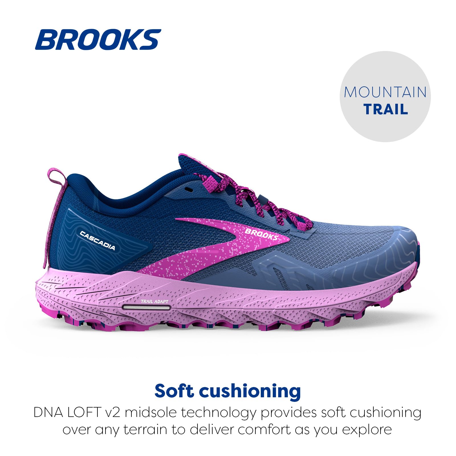 Brooks Women’s Cascadia 17 Trail Running Shoes - Lightweight Hiking & Outdoor Adventure Footwear for Women - Perfect for Trail Running, Hiking, and Mountain Climbing