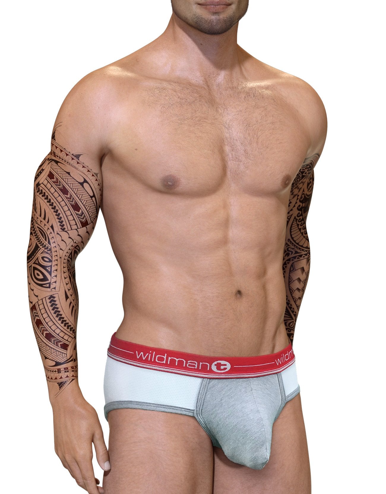 Wildmant Duo Big Boy Pouch Brief - Comfortable Men's Underwear with Support, Breathable Cotton Blend (Red) - Perfect for Everyday Wear, Gym & Sports Activities