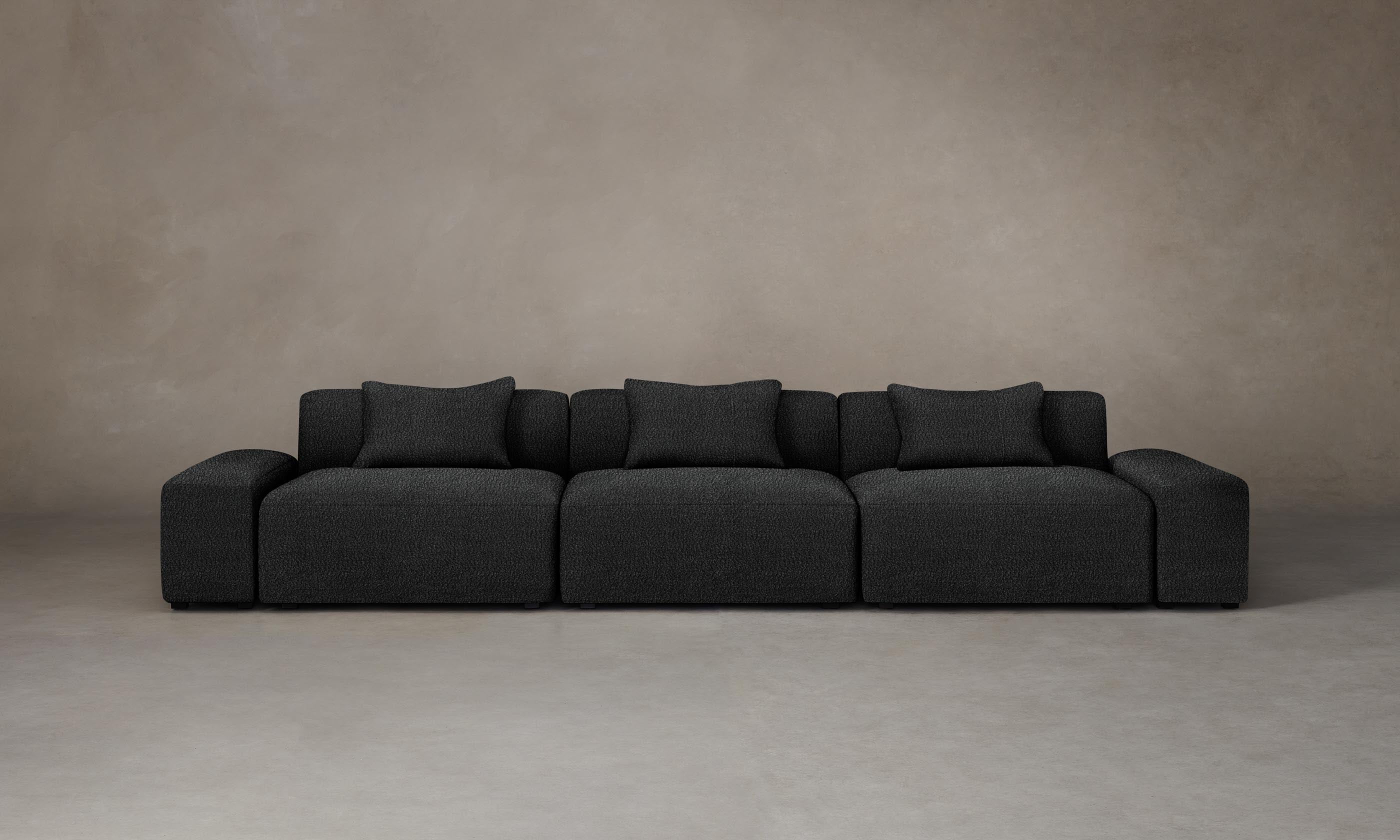 The Breuer Modular Sofa - Italian Bouclé Storm Fabric - Modern Sectional Couch for Living Room, Lounge & Office Spaces