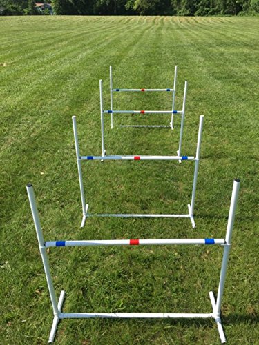 Adjustable Dog Agility Jump Set - 4 Bar Jumps with Jump Cups for Training & Competition | Portable Travel Agility Equipment for Backyard, Park & Outdoor Use