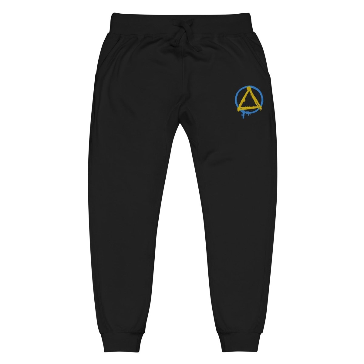 Unisex Fleece Sweatpants with Graffiti Sobriety Symbol - Comfortable Lounge Pants for Yoga, Gym & Casual Wear