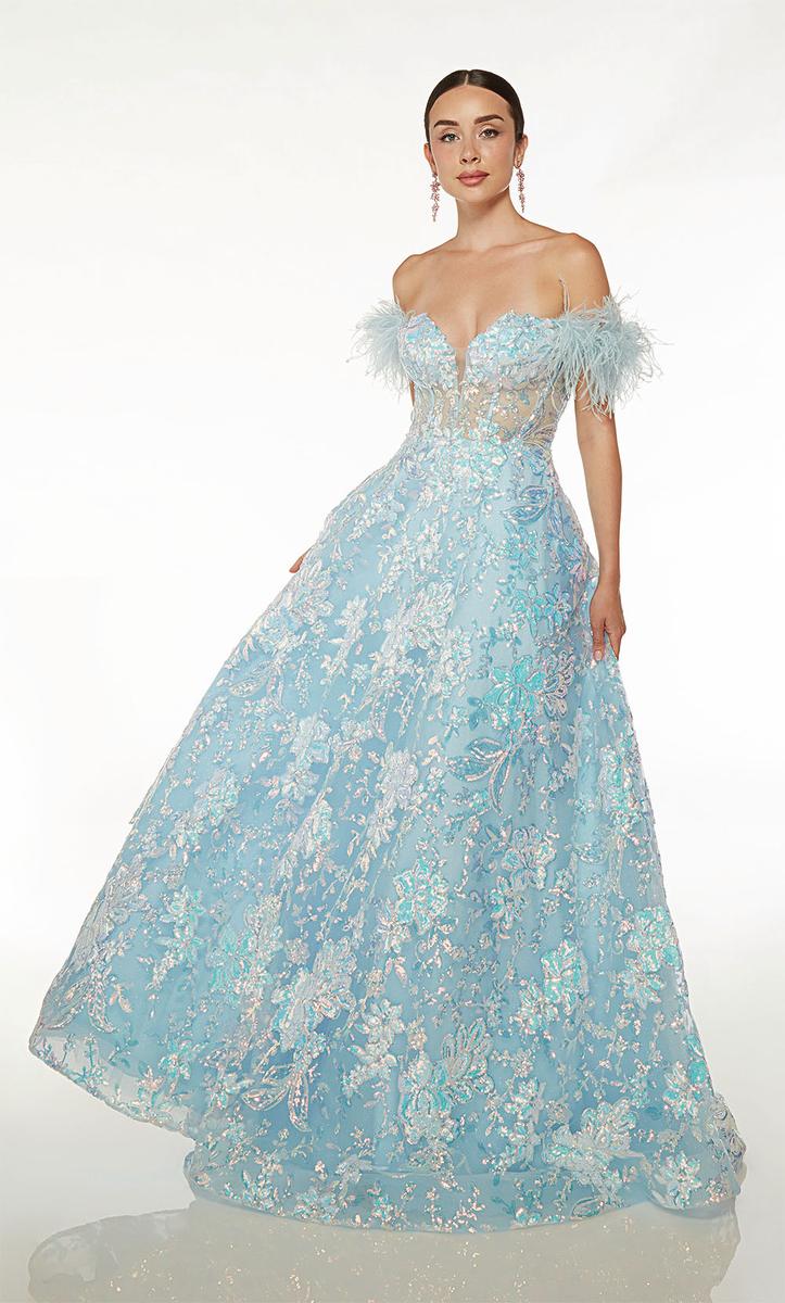 Alyce Feather Ball Gown Prom Dress 61645 - Elegant Formal Evening Gown for Homecoming, Quinceañera & Special Occasions
