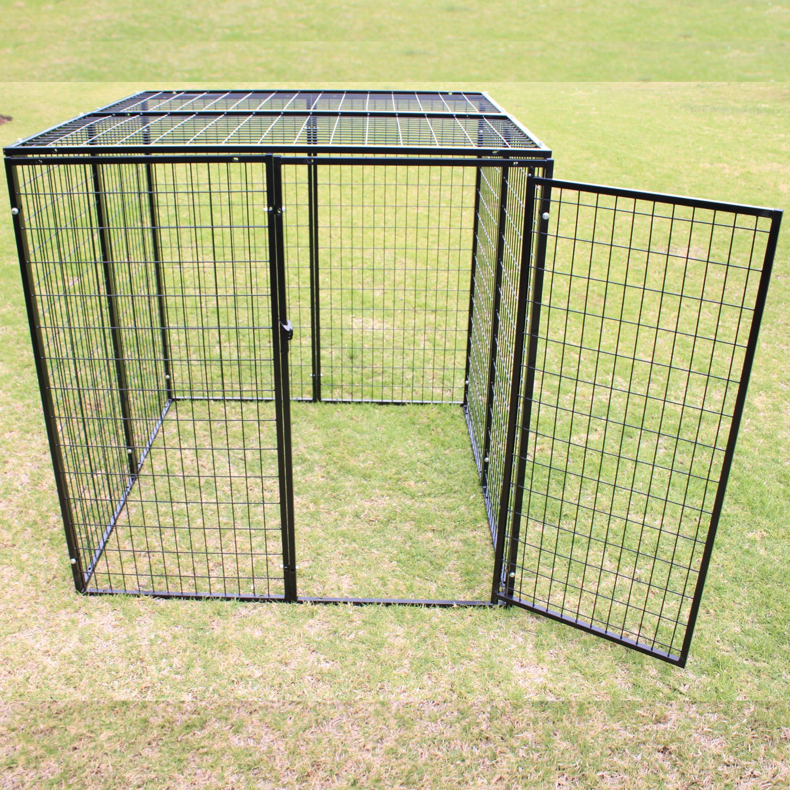 10 Panel Heavy Duty Escape Proof Dog Playpen - 1.5x1.5x1.5m Large Metal Pet Enclosure for Indoor/Outdoor Use - Perfect for Puppies, Dogs & Small Animals in Backyard, Garden or Home