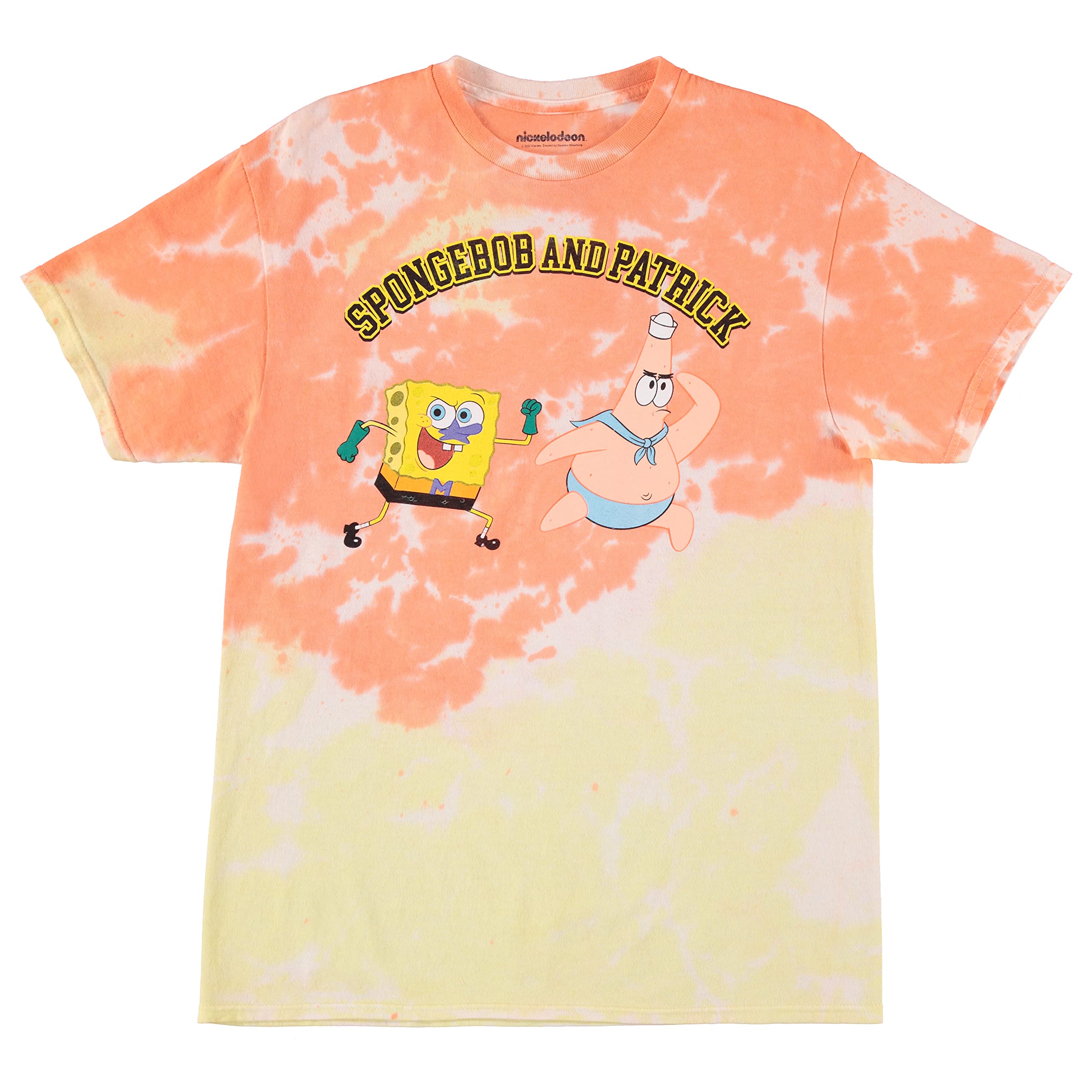 SpongeBob SquarePants Tie-Dye T-Shirt for Men - Classic Cartoon Characters (SpongeBob, Patrick, Squidward & Mr. Krabs) | Casual Wear, Gift for Fans, Cosplay & Everyday Outfits