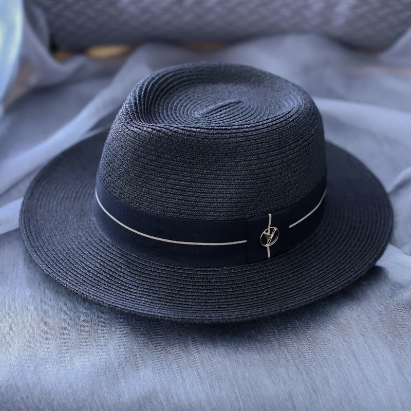 Stylish Natural Panama Straw Hat for Women & Men - Wide Brim Summer Beach Sun Hat with UV Protection - Perfect for Vacations, Outdoor Activities & Birthday Gifts