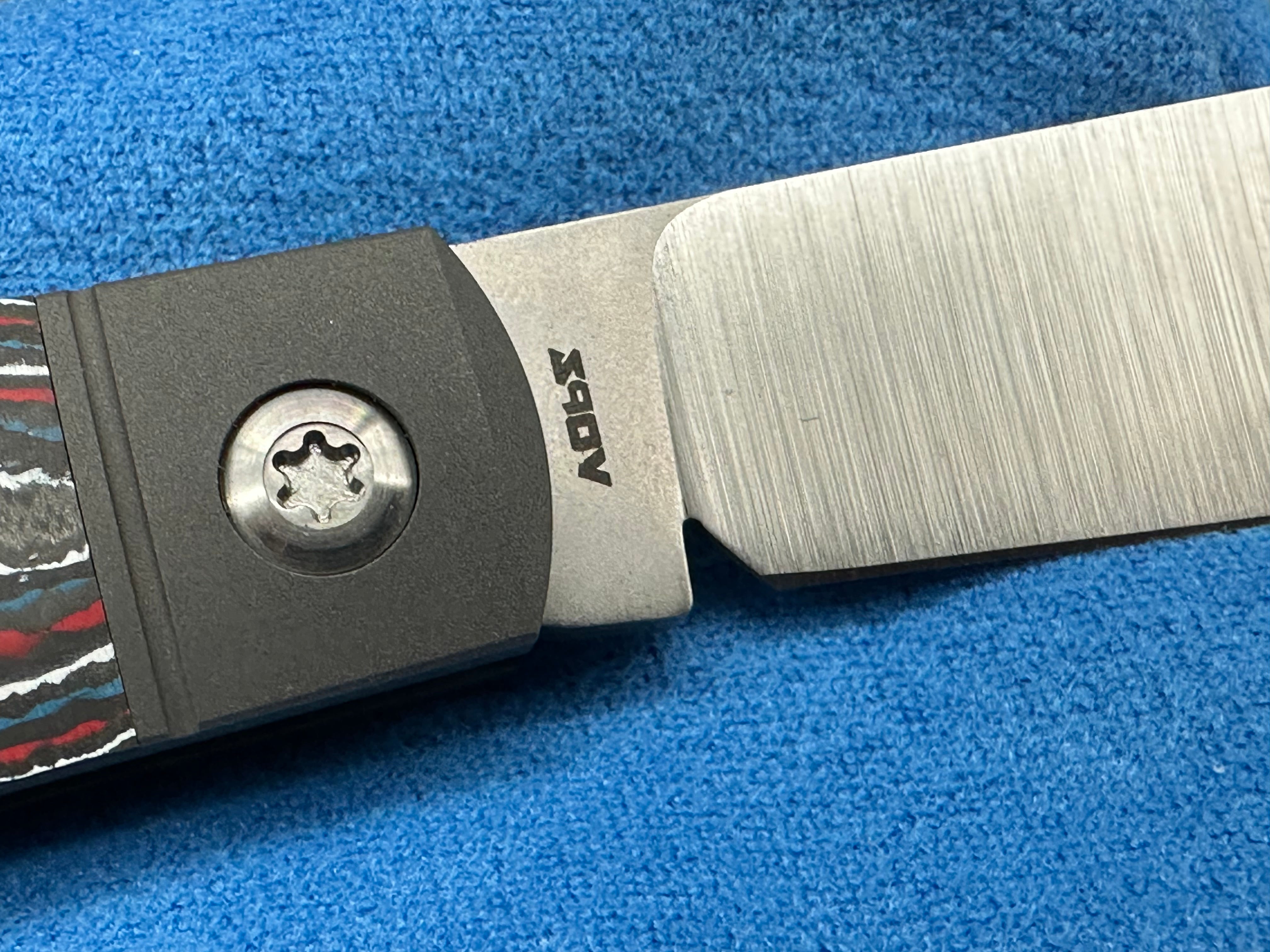 Jack Wolf Knives Little Bro Jack Fat Carbon Nebula Folding Pocket Knife - EDC, Outdoor, Camping & Survival Gear