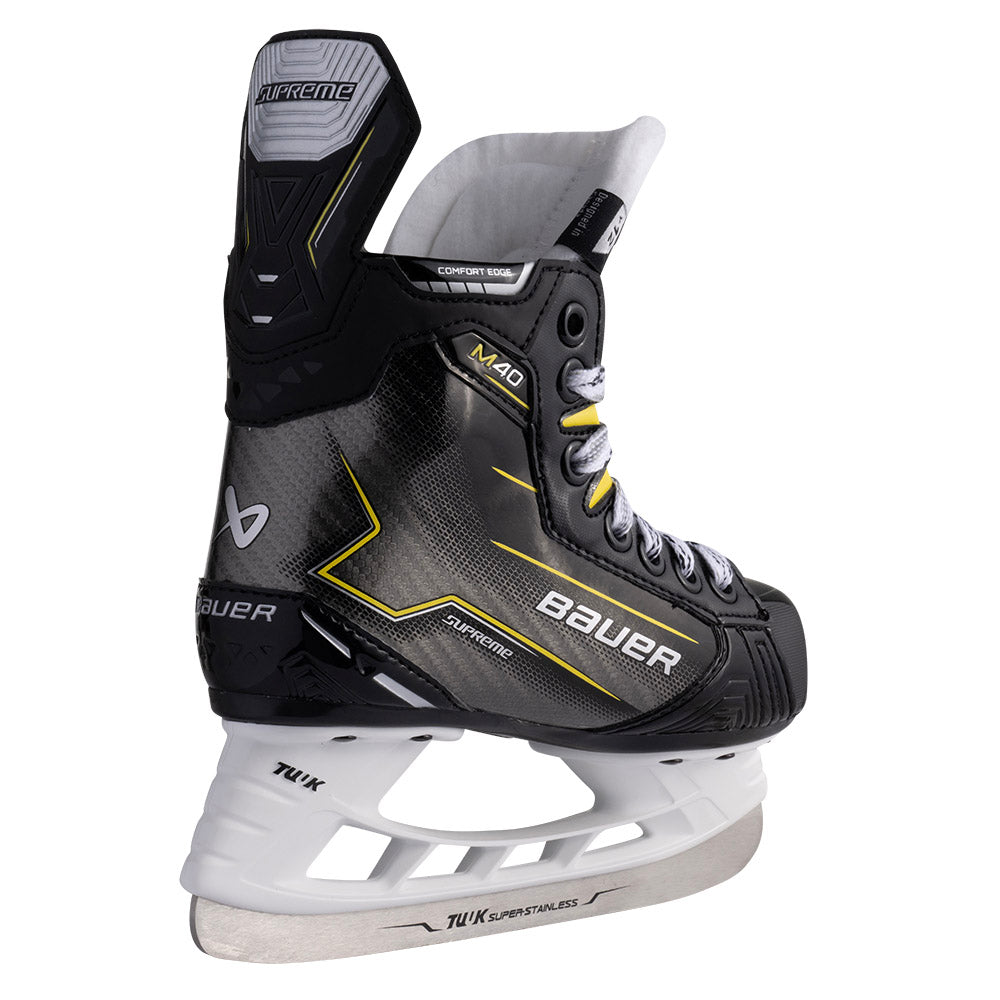 Bauer Supreme M40 Youth Ice Hockey Skates - Lightweight & Durable for Kids - Perfect for Ice Rink Practice & Hockey Games