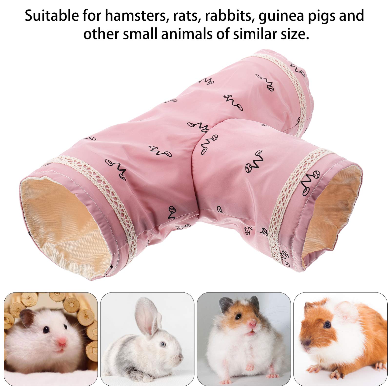 Balacoo Collapsible Hamster Play Tunnel - Durable Pet Toy for Hamsters, Guinea Pigs, Chinchillas, Rats, Puppies & Kittens | Small Animal Chew Toy & Training Aid | Perfect for Cage Enrichment & Playtime Activities