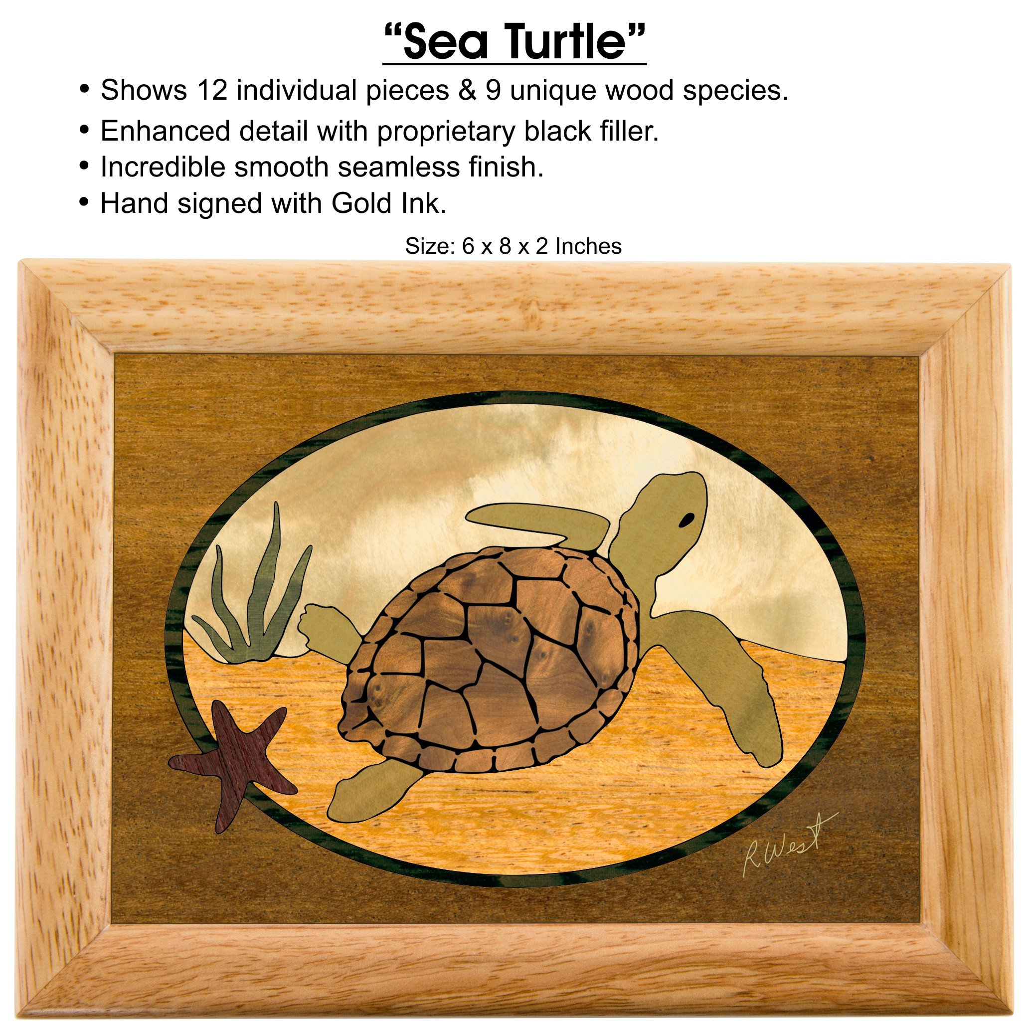 Handmade Sea Turtle Wood Jewelry Box - Unique Wooden Gift Box for Rings & Trinkets - Premium USA Craftsmanship - No Two Alike - Perfect for Beach Weddings, Vacation Souvenirs & Coastal Home Decor