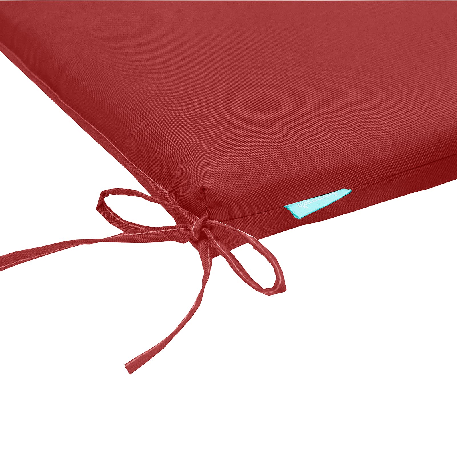 QILLOWAY 4-Pack All-Weather Square Chair Cushions - 17x17x3 Inch Indoor/Outdoor Seat Pads for Dining Chairs, Patio Furniture & Deck - Durable Foam Cushion Set (Red) - Perfect for Backyard BBQs, Poolside Lounging & Kitchen Comfort