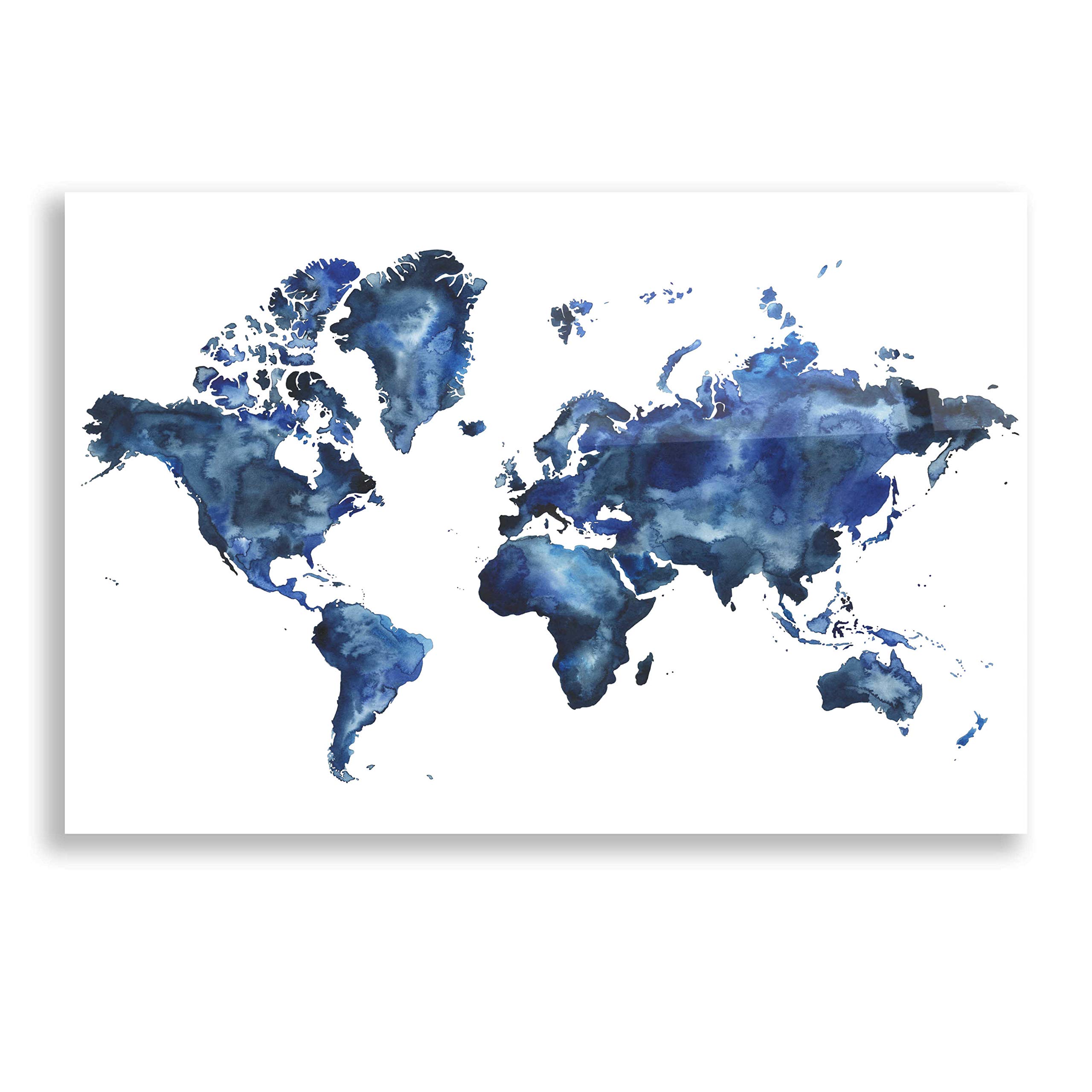 Grace Popp 'Water World I' Acrylic Glass Wall Art - 24x16 Inches Modern Ocean Painting for Living Room, Bedroom & Office Decor
