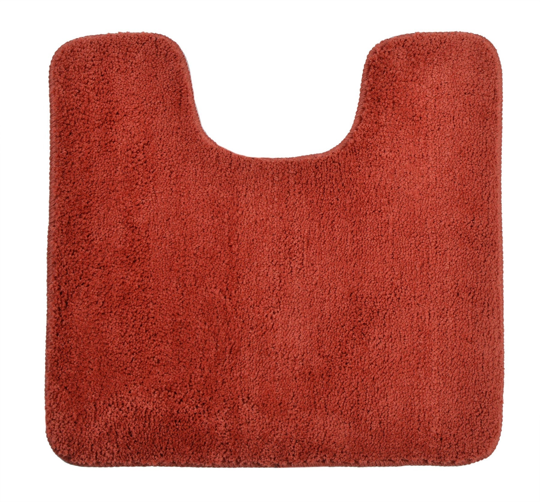 Premium Antron Non-Slip Pedestal Mat - Soft Bathroom Rug with Anti-Skid Backing, Absorbent & Quick-Dry - Perfect for Bathroom, Shower, Vanity & Spa Areas (Terracotta)
