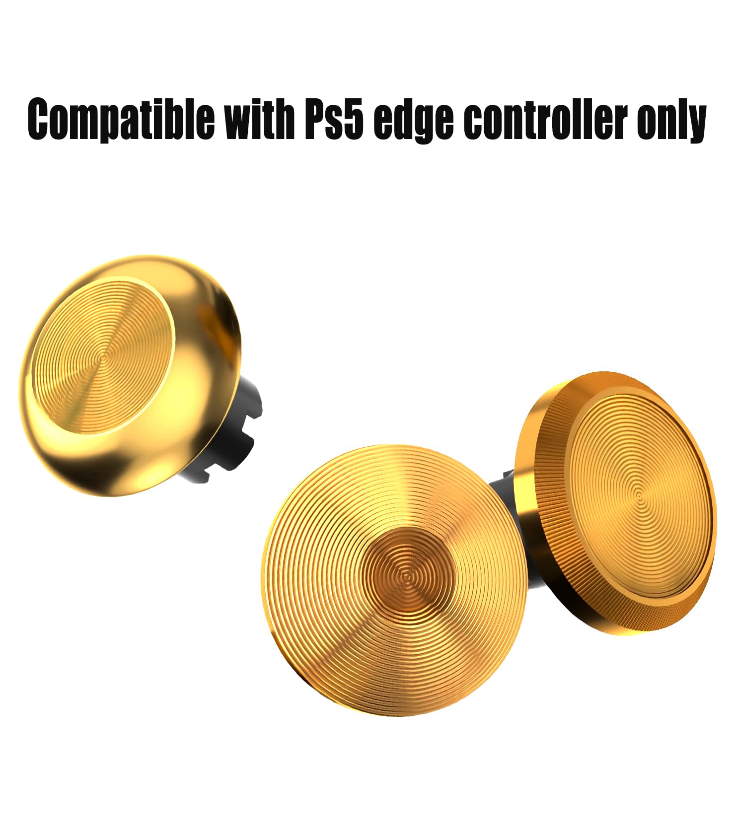 Premium Metal Thumbsticks for PS5 Edge Controller - 6-in-1 Replacement Analog Joysticks, Gold Gaming Accessories for Enhanced Grip & Precision | Perfect for Competitive Gaming & Long Play Sessions