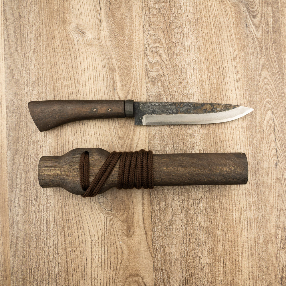 Takeshi Saji Shirogami #2 Steel 150mm Hunting Knife - Premium Japanese Handmade Outdoor Survival Knife for Camping, Hunting & Bushcraft