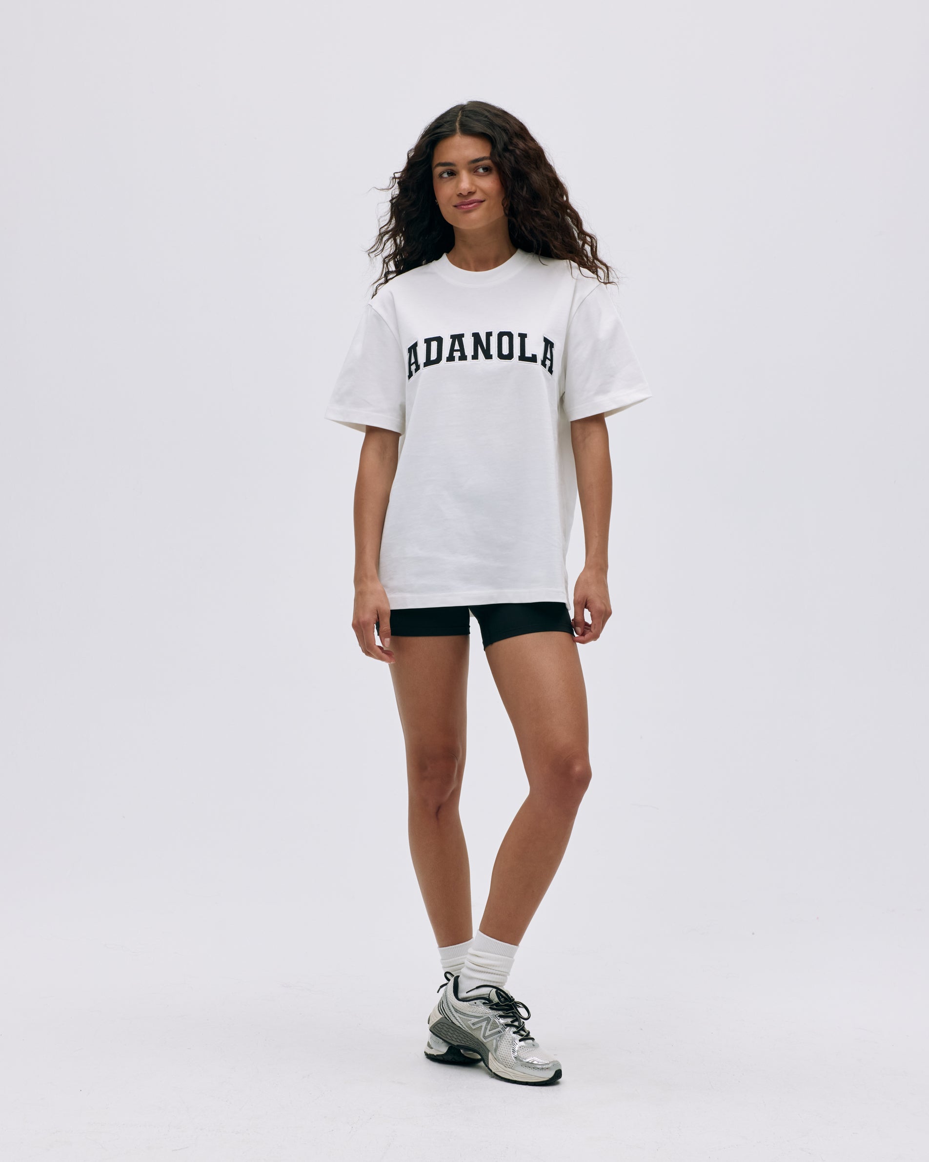 Oversized Varsity Short Sleeve T-Shirt for Men & Women - Comfortable Cotton Crewneck Tee in White & Black - Perfect for Casual Wear, Street Style & Everyday Outfits