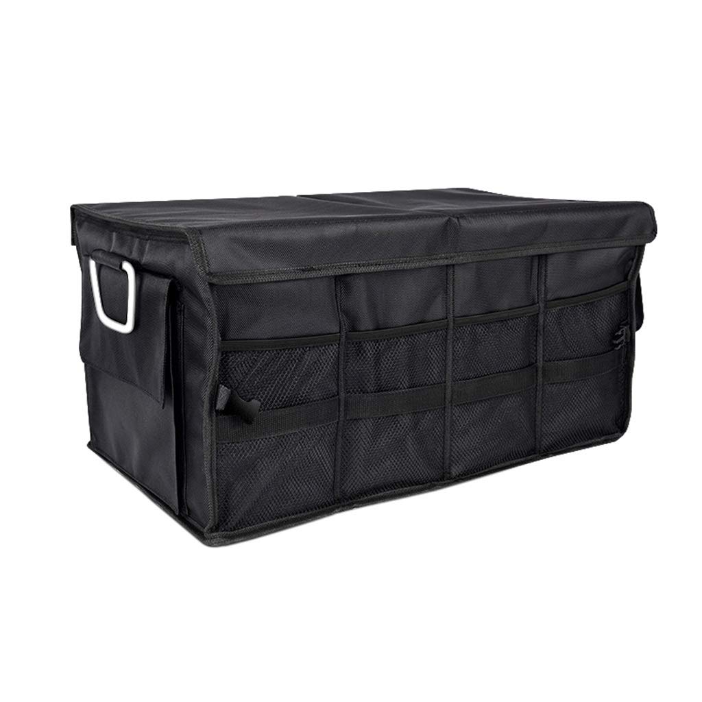 Premium Black Cargo Boxes & Car Duffel Bag - 60x32x28cm Foldable Multi-Function Trunk Storage Organizer for SUV, Travel, Camping & Road Trips