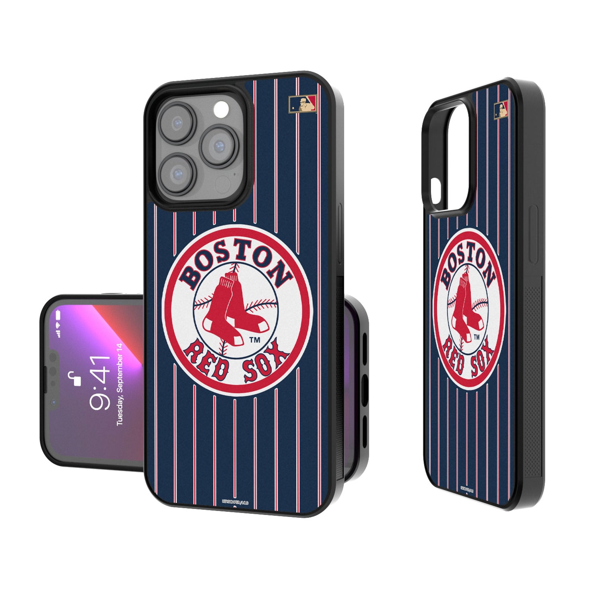 Boston Red Sox 1976-2008 Cooperstown Collection Pinstripe Bump Phone Case - Vintage Baseball Team Design for iPhone & Android - Perfect for MLB Fans & Game Day