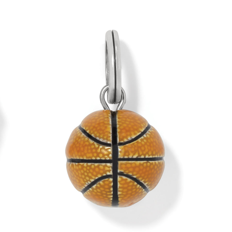 ABC Basketball Charm Pendant - Sterling Silver Basketball Jewelry for Men & Women - Sports Lover Gift for Players, Coaches, Fans - Perfect for Game Day, Graduation, Birthday & Anniversary
