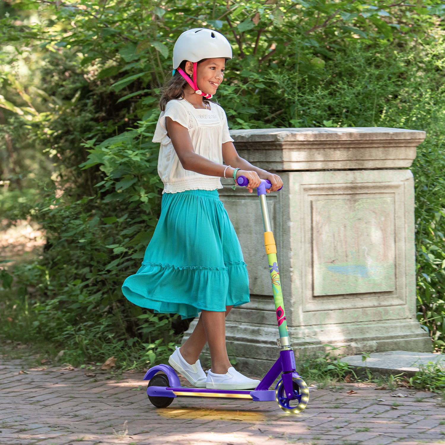 Disney Encanto Kids' Electric Scooter - 3 Wheel LED Light Up Scooter for Ages 5-12 | Perfect for Outdoor Play, Birthday Gifts & Family Fun Activities
