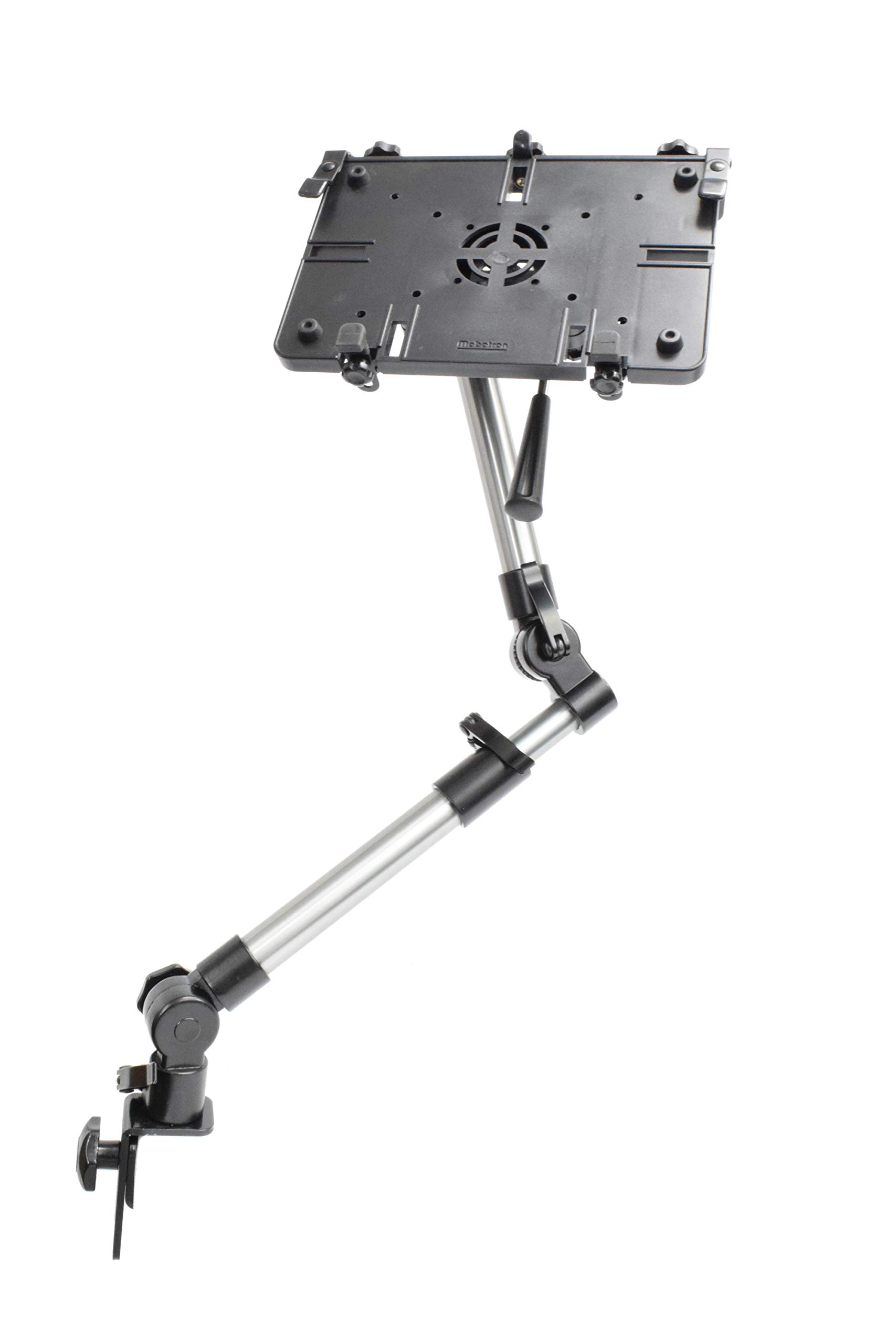 Mobotron MS-526 Heavy-Duty Car Tablet & Laptop Mount Holder Stand with C-Clamp - Secure Adjustable Vehicle Mount for iPad, MacBook, Surface Pro - Perfect for Rideshare, Delivery Drivers & Road Trips