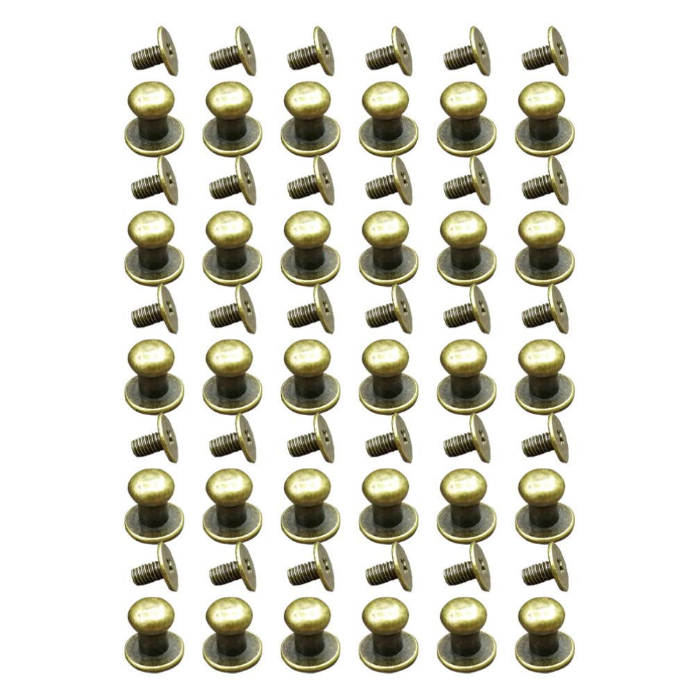 Vintage Round Cabinet Knobs - 30Pcs Mini Drawer Pulls Handles for Dresser, Closet, Jewelry Box & Wooden Furniture - Antique Style Hardware for Home Decor & DIY Projects