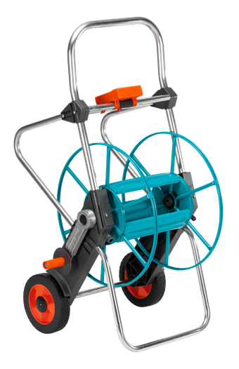 Gardena Metal Hose Trolley 100 2674-20 - Heavy Duty Garden Hose Reel with Wheels for Easy Watering in Large Yards & Outdoor Spaces