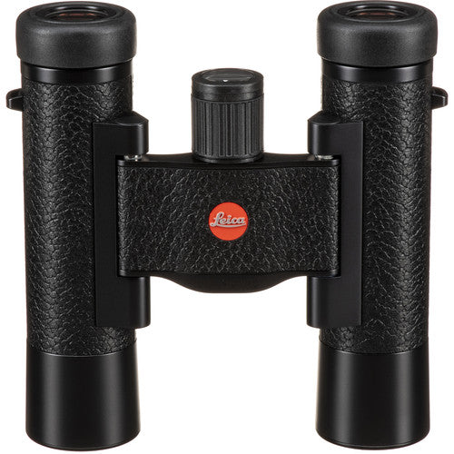 Leica 10x25 Ultravid Blackline Binoculars - Compact High-Powered Binoculars for Bird Watching, Hiking & Travel (Black with Black Leather)