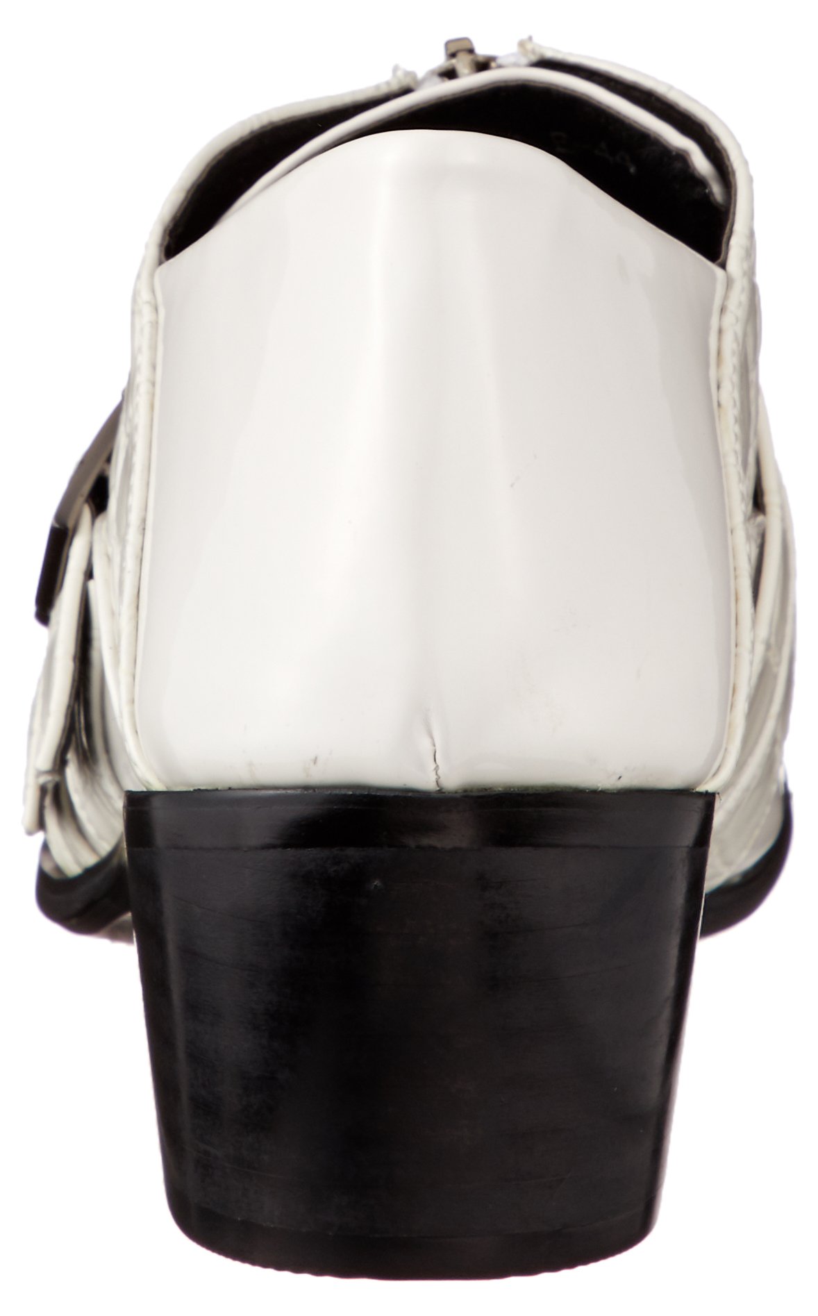 Men's Enamel Finish Embossed Double Belt Dress Shoes - Formal Business Oxfords for Office, Wedding & Special Occasions
