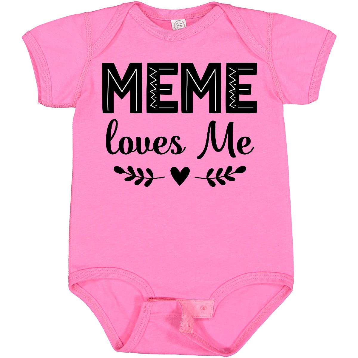 Inktastic Meme Loves Me Baby Bodysuit - Cute Funny Infant Onesie for Boys & Girls - Perfect for Family Photos, Playdates & Special Occasions