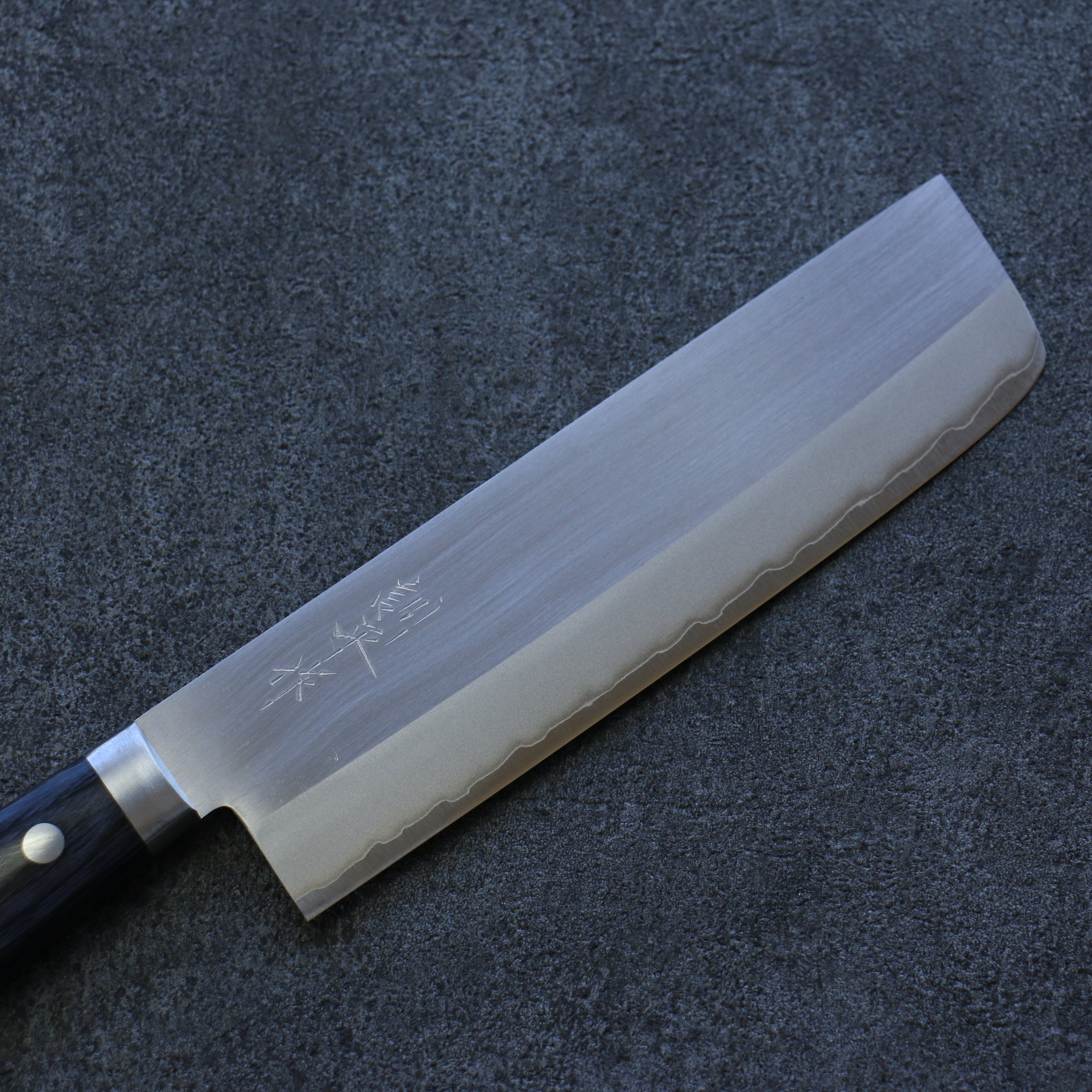 Premium Kunihira VG1 Migaki Finished Usuba Knife 165mm - Japanese Chef Knife with Navy Blue Pakka Wood Handle - Perfect for Sushi, Vegetables & Precision Cutting