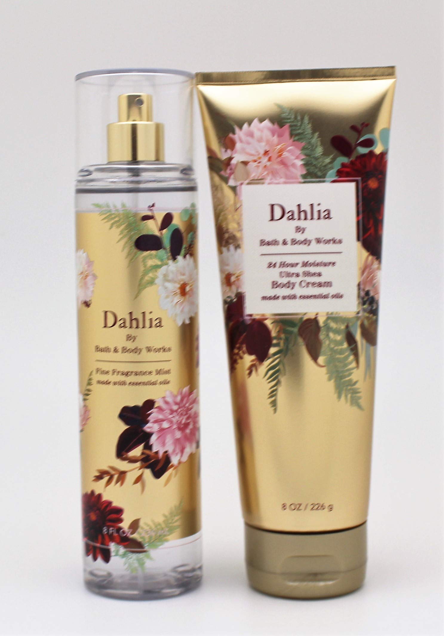Dahlia Ultra Shea Body Cream & Fine Fragrance Mist Set | Bath & Body Works Fall 2020 Collection | Moisturizing Cream & Perfume Spray for Dry Skin Care & Daily Fragrance