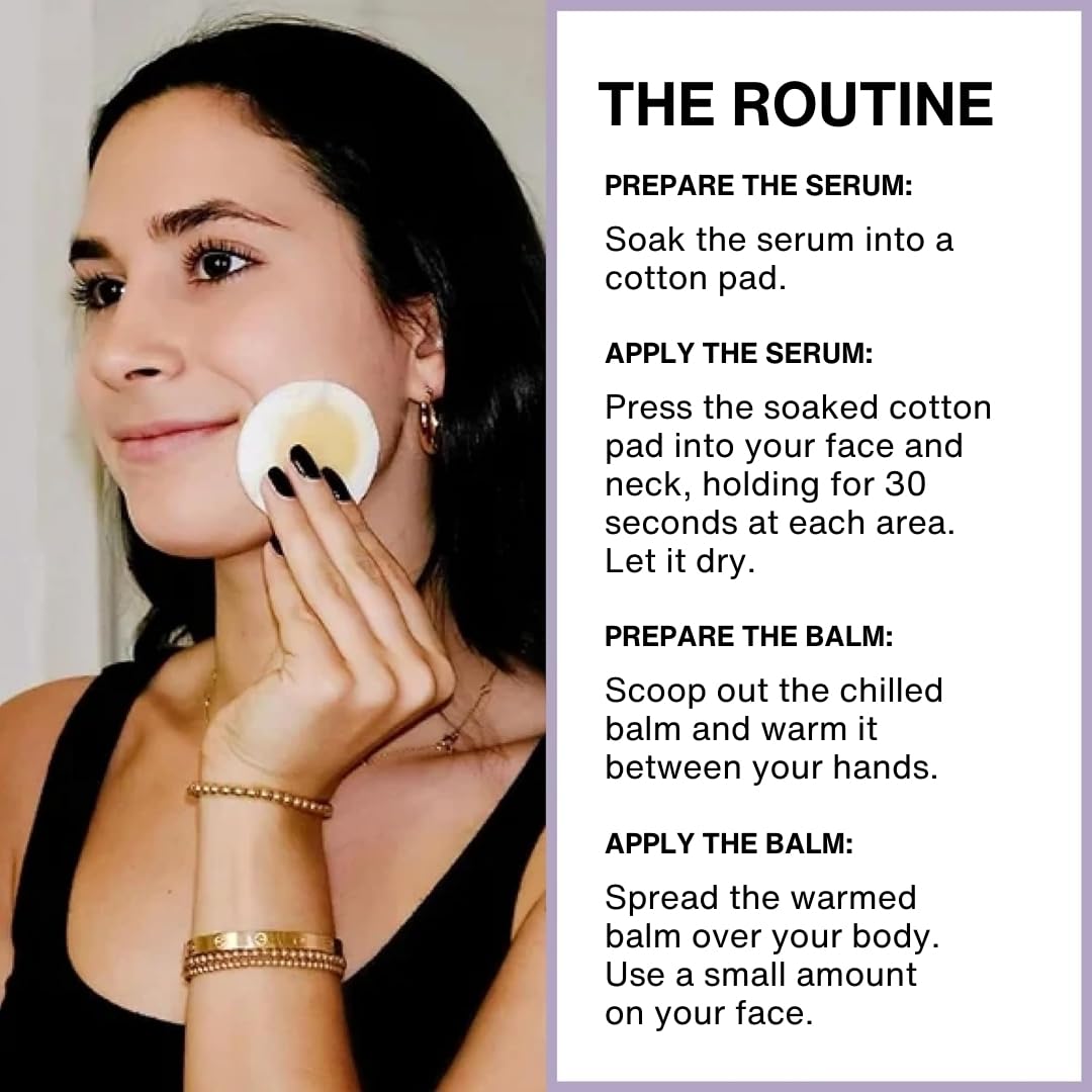 Daily Shimmer Set | Morning & Evening Face & Body Balms with Apple Cider Vinegar & Vitamin C | Radiant Glow Booster, Collagen Enhancement | Hydrating, Protective & Antioxidant Formulas | Perfect for Skincare Routine & Gift Giving