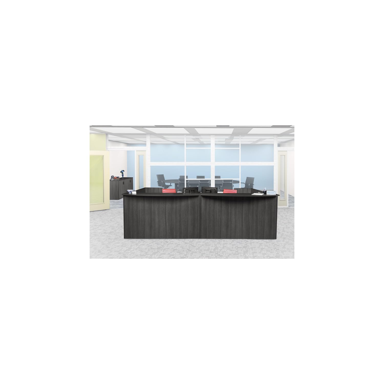 Regency Legacy Reception Desk Shell - Ash Grey | Modern Office Furniture for Hotels, Lobbies & Corporate Spaces