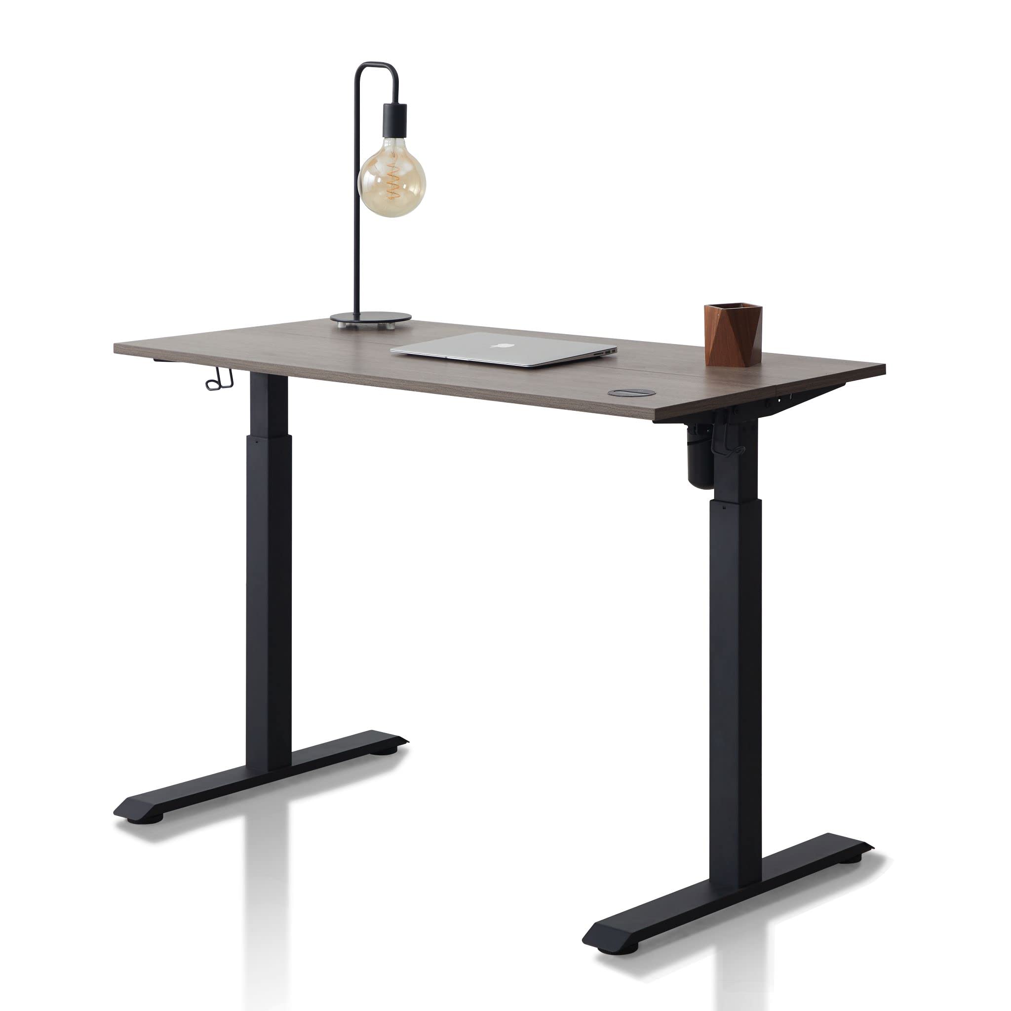 Kowo Electric Height Adjustable Standing Desk - 48 Inch Solid Wood Home Office Desk with Memory Preset & Ergonomic Design | Perfect for Remote Work, Gaming Setup & Study Workstation