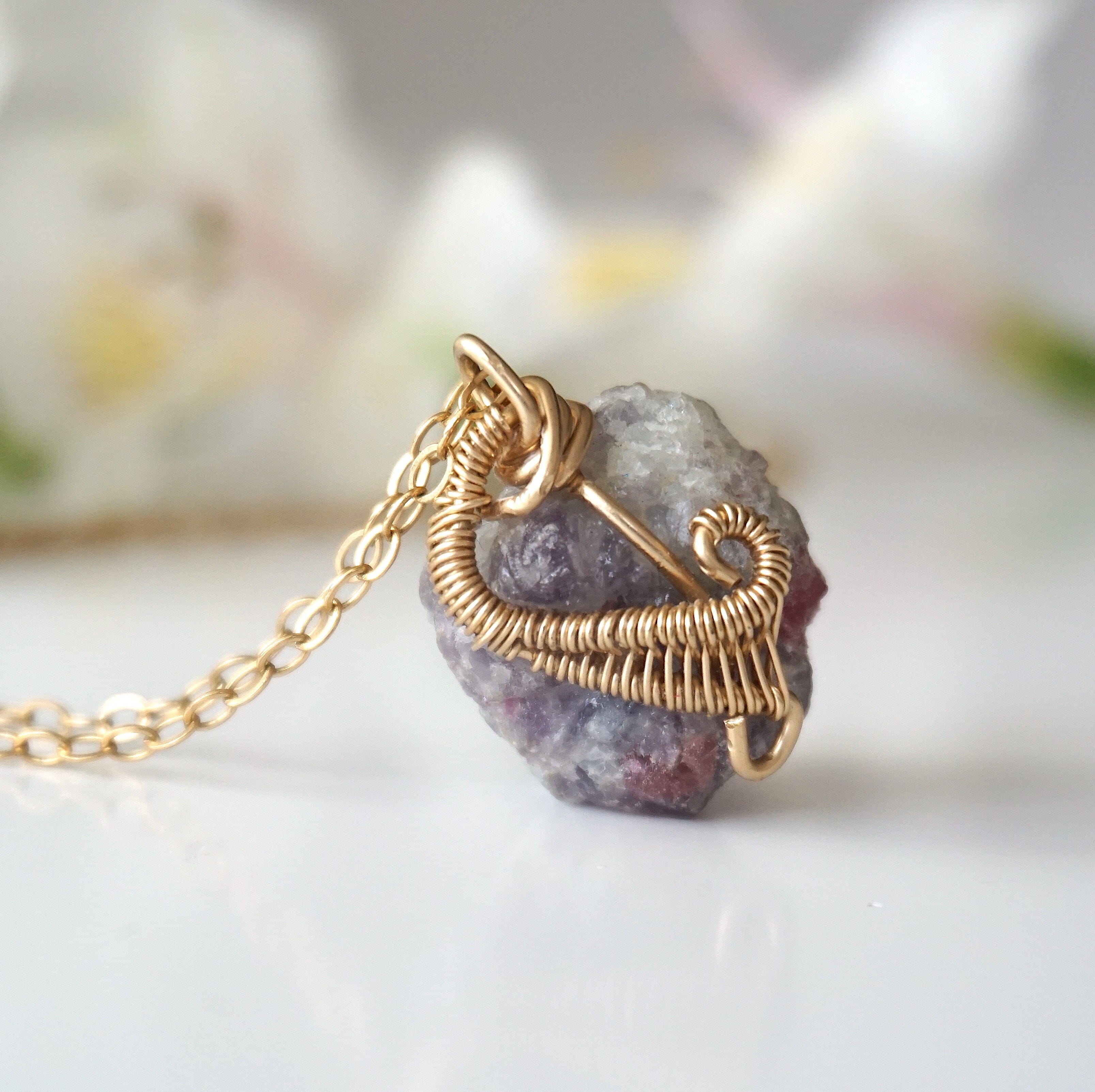 14K Gold Filled Pink Tourmaline Necklace for Women - Elegant Jewelry Gift for Birthday, Anniversary & Valentine's Day